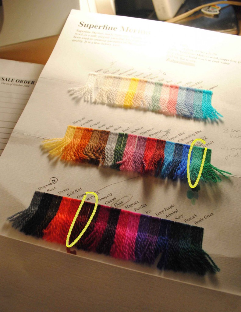 yarn selection. 