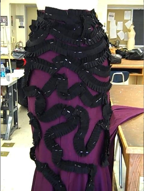 Pleating on skirt base (for cotton dress)