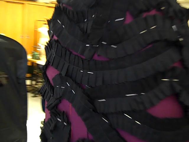 Detailed shot of pleating