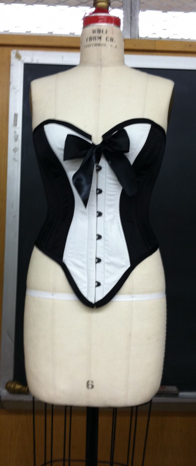 Marathon tuxedo corset: took 24-hours start to finish