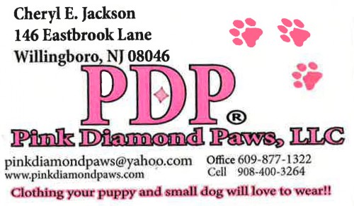 Pink Diamond Paws Business Card