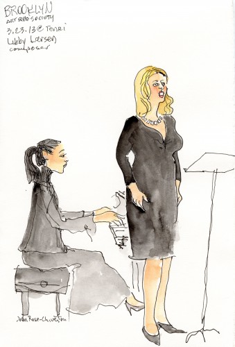 concert sketched on location by Joan Chiverton