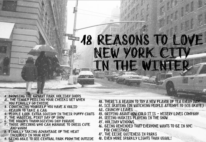 18 Reasons to love nyc winter