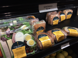 "Grab and Go" salad and sandwich options