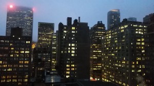 My dorm room view on a rainy day in NYC!
