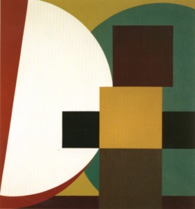 David Diao, Odd Man Out, 1974, Acrylic on canvas, 90 x 84 inches