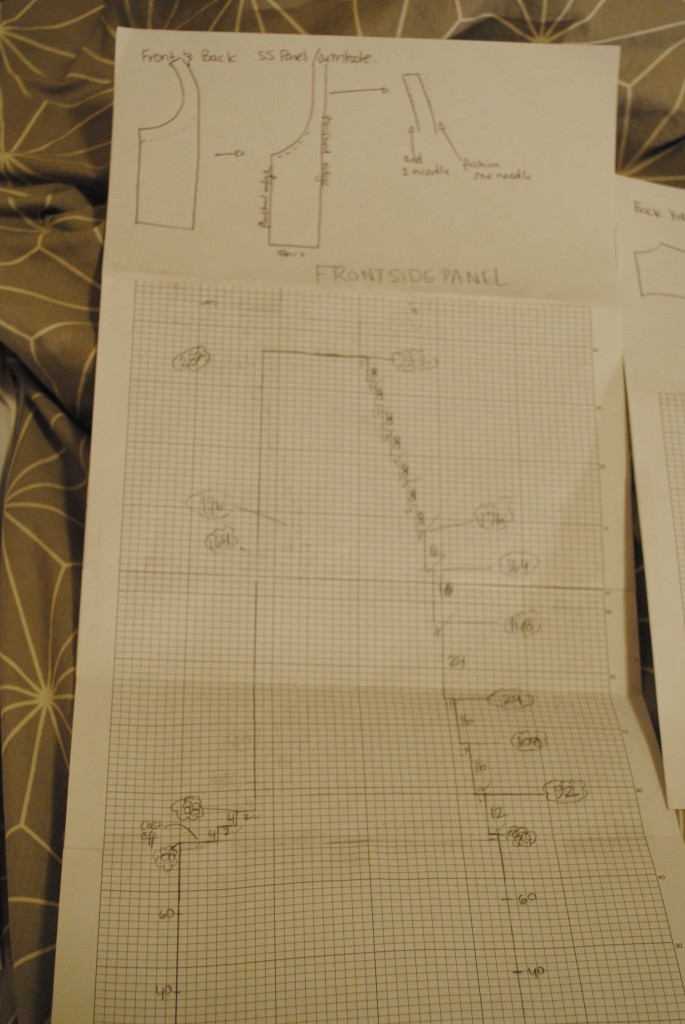 knitting plan for side-panel.