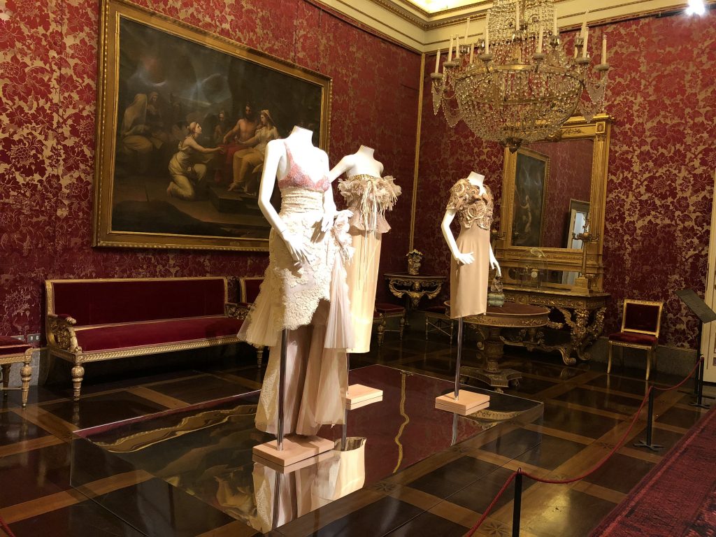 GFM students on a site visit to Palazzo Pitti Museum of Costume in Florence. 