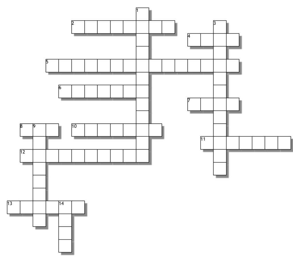 blank crossword puzzle
