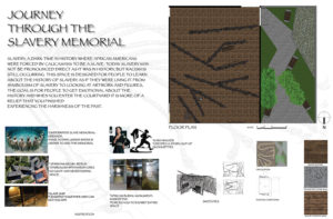 drawings of various slavery memorials around the world