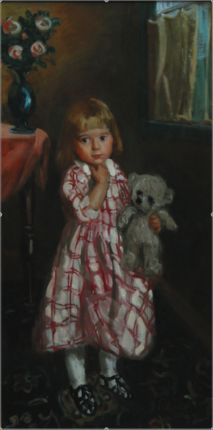 Gabrielle at Age Two with Teddy Bea