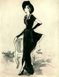 1 Vog Dior Fan-Draped Dress 1948 C