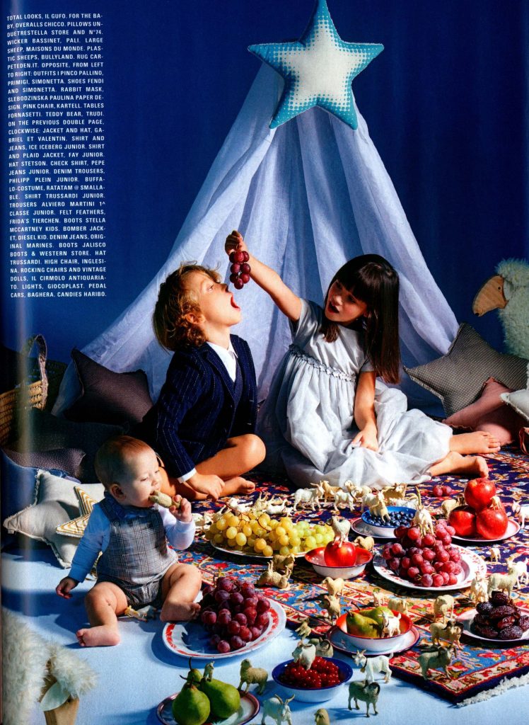 Vogue Bambini spread children picnic