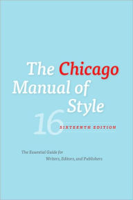 Cover of the Chicago Manual of Style 16th ed.