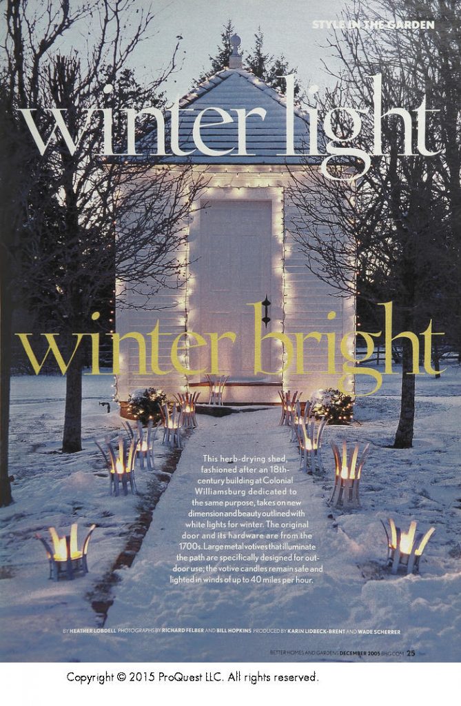 Better Homes &amp; Gardens image from December, 2005 issue. Downloaded from ProQuest February 22, 2018.