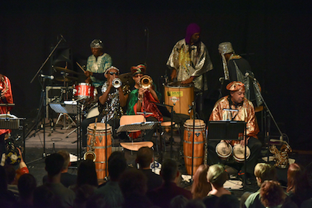 Sun Ra and his Arkestra at a concert in the UK in 2015