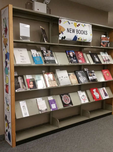 The New Books Shelf on the 5th floor of the FIT Library