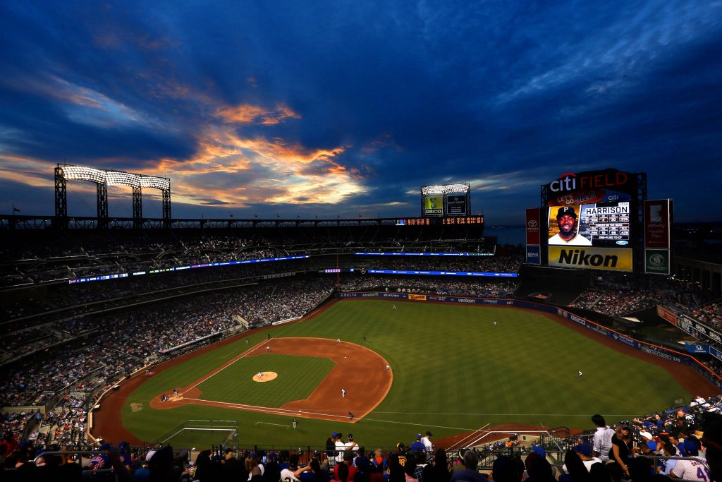 Sunset over CitiField, home of the Mets in Queens, NY. June 2016