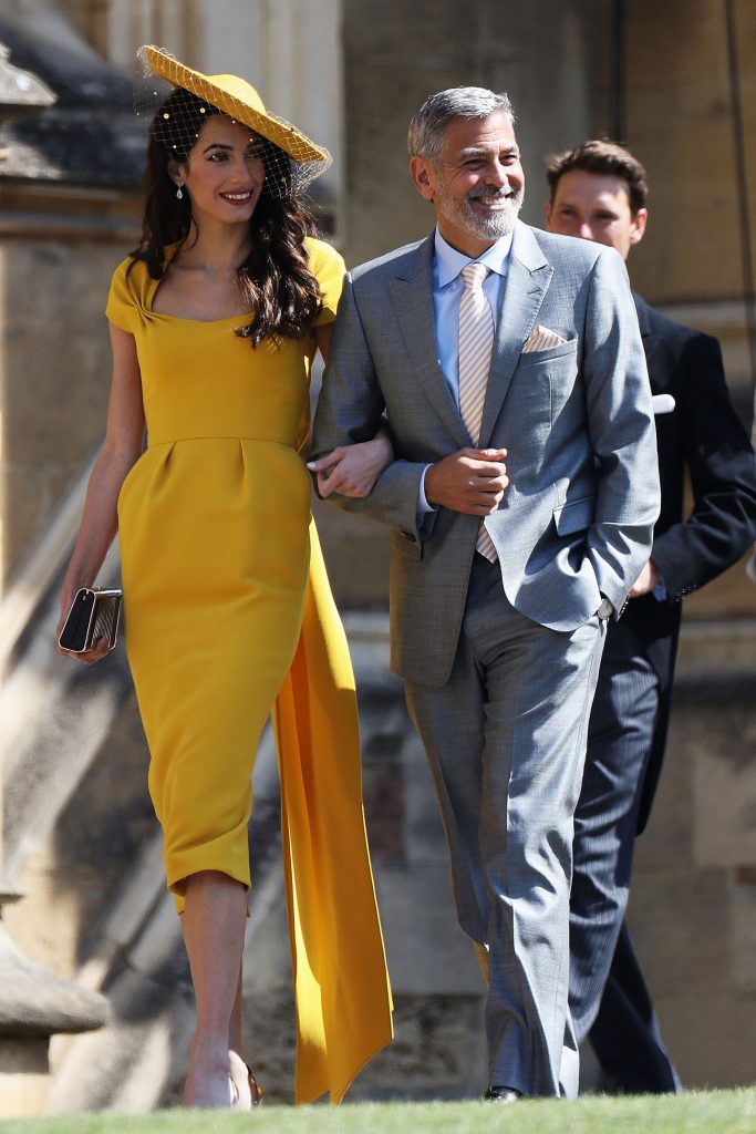 Amal &amp; George arriving at the royal wedding