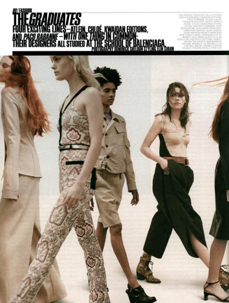 Article from Interview magazine about 4 new designers who worked for Balenciaga