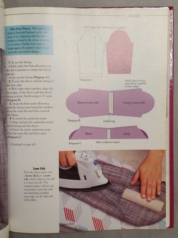 Sleeve construction technique from Zieman's Sewing Express