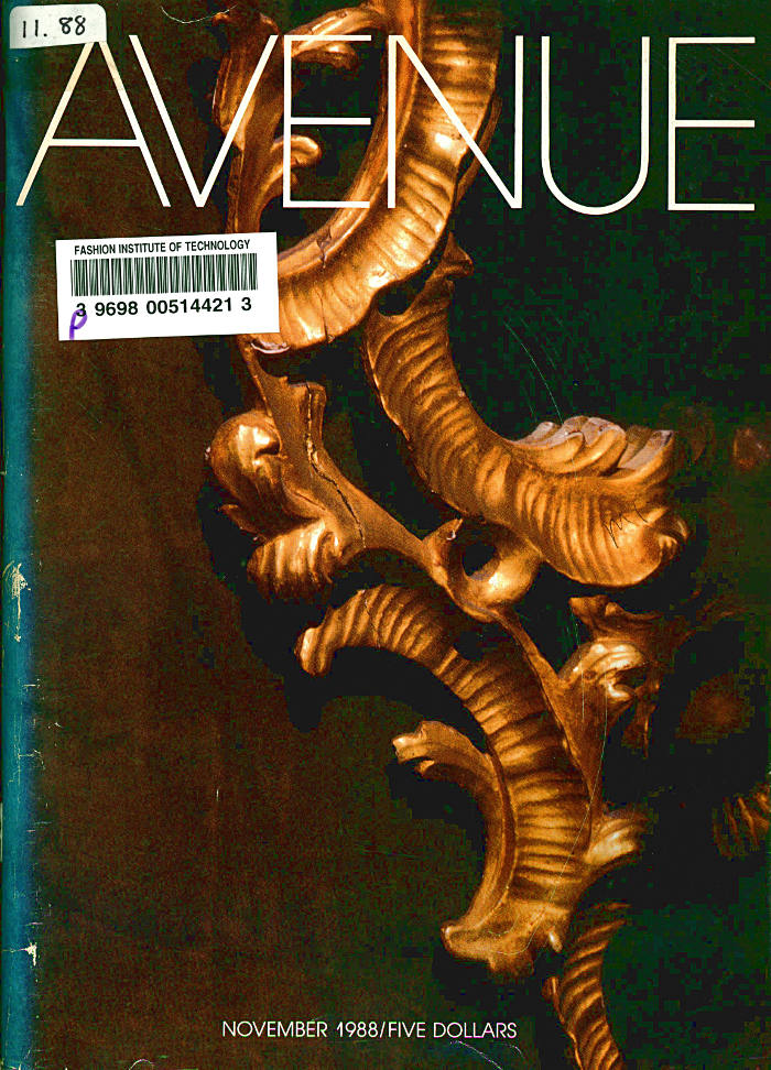 Avenue magazine 1988 cover