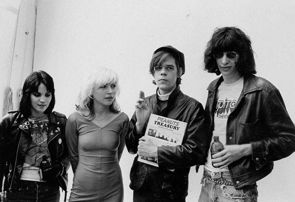 Joan Jett, Debbie Harry, David Johansen, and Joey Ramone, New York, mid-1970s