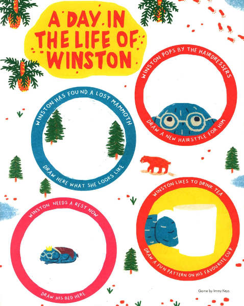 "A Day in the Life of Winston" layout in Anorak