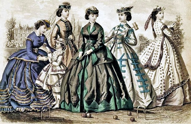 Fashion Plate, Godey's Lady's Book, April 1866