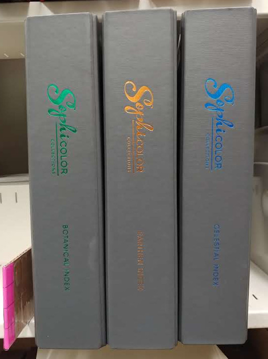Sophicolor books in Periodicals dept. shelves