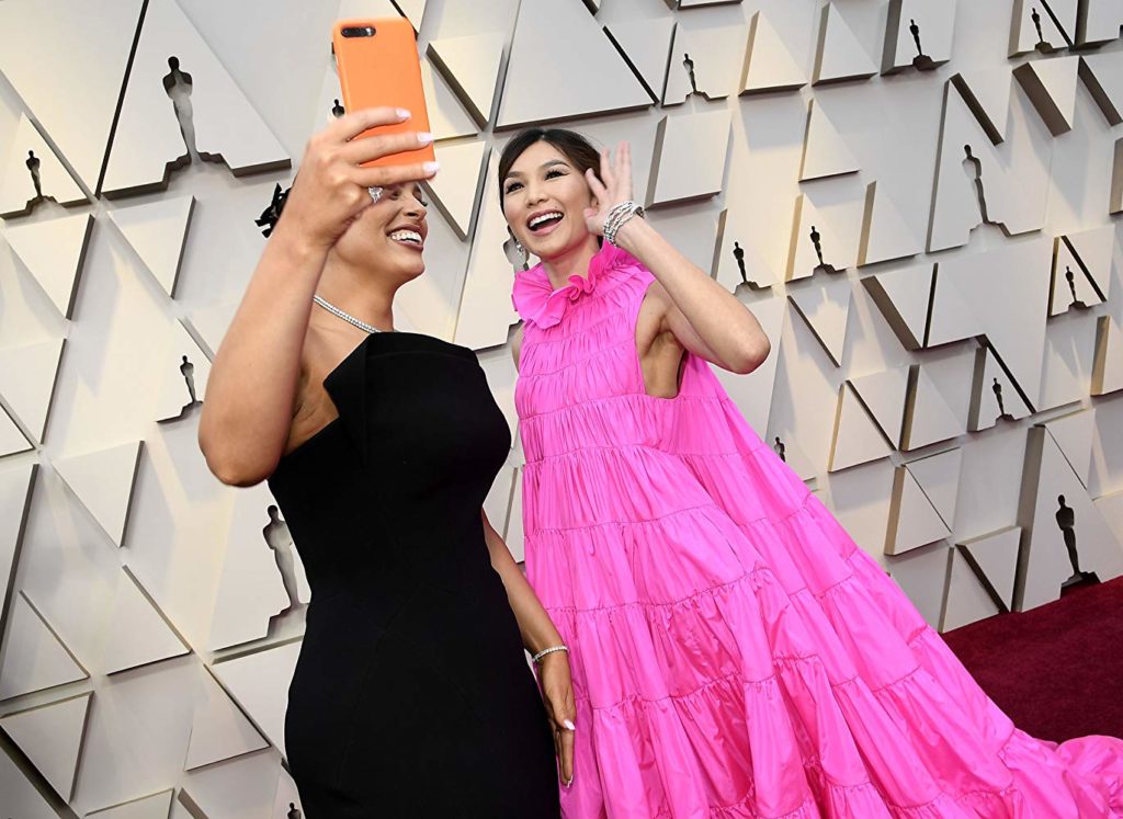 Ashley Graham and Gemma Chan on red carpet