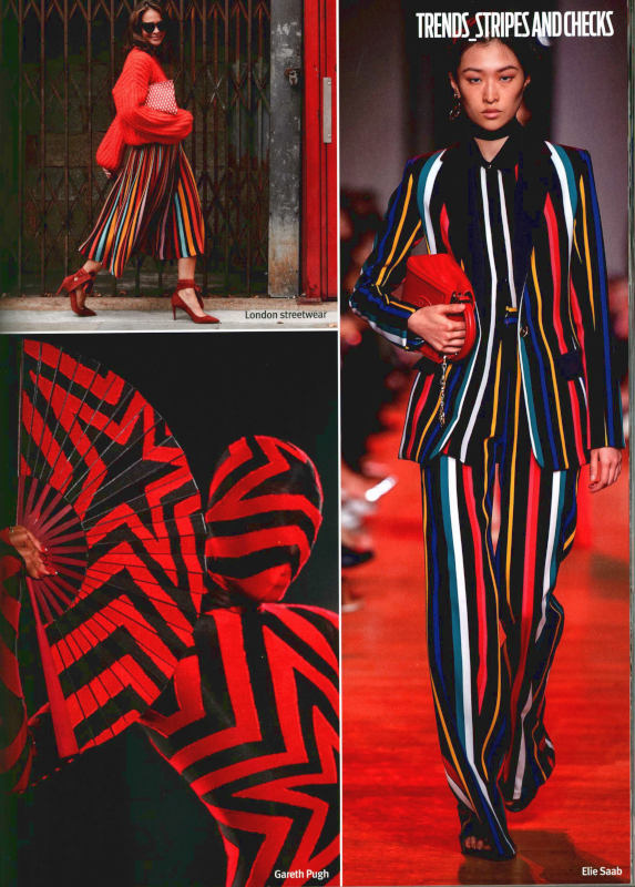 3 uses of bold red and black stripes on the runways