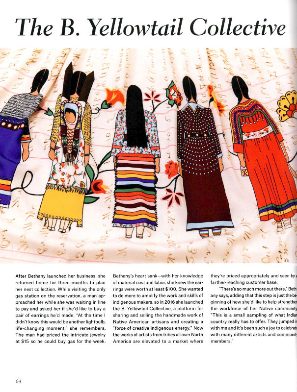 Fabric print showing Native American women