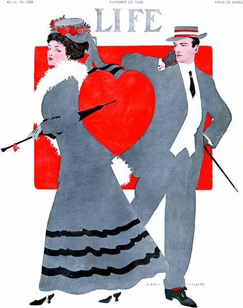 Life magazine cover showing couple and heart