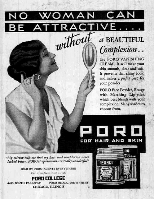 Ad for Turnbo Malone's Poro cosmetics